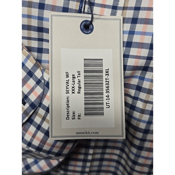 UNTUCKit Men's Shirt XXXL Regular Tall Long Sleeve Button-Up Wrinkle Free Casual - Picture 5 of 12